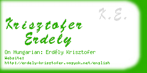 krisztofer erdely business card