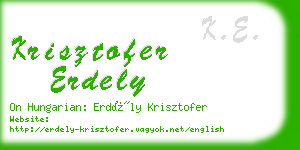 krisztofer erdely business card